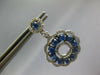 2.94CT DIAMOND & AAA CABOCHON SAPPHIRE 14KT WHITE GOLD FLOWER HANGING EARRINGS