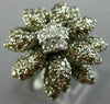 ESTATE LARGE 1.26CT WHITE & CHOCOLATE FANCY DIAMOND 14KT YELLOW GOLD RING #26265