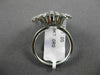 ANTIQUE LARGE 1.05CT DIAMOND 18KT WHITE GOLD 3D SUNFLOWER FUN COCKTAIL RING