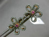 .54CT DIAMOND & AAA PINK SAPPHIRE 14KT BLACK & ROSE GOLD 3D FLOWER STUD EARRINGS