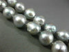 ESTATE LONG 14KT WHITE GOLD AAA GRAY TAHITIAN PEARL 3D FILIGREE NECKLACE #26602