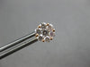ESTATE 1.0CT DIAMOND 18KT ROSE GOLD 3D CLASSIC FLOWER INVISIBLE STUD EARRINGS