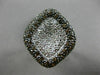 ESTATE LARGE 2.77CT WHITE CHOCOLATE FANCY DIAMOND 14K WHITE GOLD SQUARE FUN RING