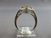 .96CT DIAMOND & AAA CITRINE 14KT WHITE GOLD ROUND FILIGREE HALO ENGAGEMENT RING