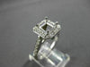 ESTATE WIDE .71CT DIAMOND 14KT WHITE GOLD SEMI MOUNT ENGAGEMENT RING #22027