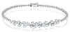ESTATE 4.14CT DIAMOND 14KT WHITE GOLD 3D ROUND MULTI FLOWER TENNIS BRACELET