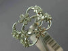 ESTATE WIDE .46CT DIAMOND 14K WHITE GOLD MULTI FLOWER BUTTERFLY ANNIVERSARY RING