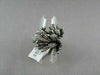 ANTIQUE WIDE FILIGREE FLOWER 3D 1.55CT DIAMOND 18KT BLACK AND WHITE GOLD RING