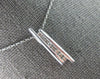 ESTATE .42CT DIAMOND 14KT WHITE GOLD CLASSIC ROUND JOURNEY BAR FLOATING PENDANT