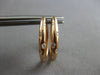 ESTATE .18CT DIAMOND 14KT ROSE GOLD 3D CLASSIC ETOILE OVAL HOOP HANGING EARRINGS