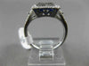 ESTATE WIDE 1.10CT WHITE & BLACK DIAMOND 14K WHITE GOLD SQUARE FILIGREE FUN RING
