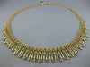 LARGE 5.22CT DIAMOND 14K YELLOW GOLD MULTI CIRCULAR CHANDELIER COCKTAIL NECKLACE