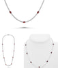 6.50CT DIAMOND & AAA RUBY 14KT WHITE GOLD OVAL & ROUND BY THE YARD LOVE NECKLACE