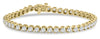 ESTATE 5.0CT DIAMOND 14KT YELLOW GOLD 3D CLASSIC ROUND TENNIS BRACELET