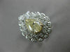 ESTATE LARGE 2.13CT WHITE & FANCY YELLOW DIAMOND 14K 2 TONE GOLD ENGAGEMENT RING