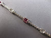 3.88CT DIAMOND & AAA RUBY 14KT WHITE GOLD OVAL ROUND & BAGUETTE TENNIS BRACELET