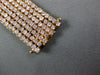 WIDE & LARGE 16.02CT LIGHT PINK DIAMOND 18KT ROSE GOLD MULTI ROW TENNIS BRACELET