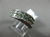 ESTATE 2.72CT DIAMOND & GREEN AMETHYST 14KT WHITE GOLD CRISS CROSS RAINBOW RING
