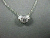 ESTATE SMALL .18CT DIAMOND ETOILE HEART PENDENT 14KT WHITE GOLD F/G VVS #1739