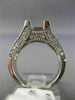 1.0CT DIAMOND 14KT WHITE GOLD SQUARE SEMI MOUNT SPLIT BAND ENGAGEMENT RING #1148