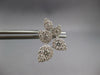 ESTATE 1.33CT DIAMOND 14KT WHITE GOLD 3D MULTI LEAF CLASSIC HANGING EARRINGS