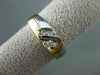 ESTATE .25CT DIAMOND 14KT TWO TONE GOLD DOUBLE SIDED GYPSY MENS RING #10288