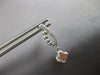 ESTATE .14CT DIAMOND 14KT WHITE GOLD 3D FOUR LEAF CLOVER FUN HANGING EARRINGS