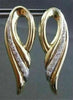 ANTIQUE EXTRA LARGE 1.03CT OLD MINE DAIMOND 14KT W&Y GOLD HANGING EARRINGS 22289