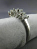 ESTATE .80CT DIAMOND 14KT WHITE GOLD 3D 5 STONE PRINCESS WEDDING ENGAGEMENT RING