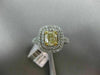 LARGE 2.10CT WHITE & FANCY YELLOW CANARY DIAMOND 14K 2 TONE GOLD ENGAGEMENT RING