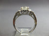 WIDE 1.84CT DIAMOND 18KT WHITE GOLD ROUND SOLITAIRE HALO SQUARE ENGAGEMENT RING