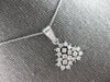 ESTATE .7CT DIAMOND 14KT WHITE GOLD TRIANGULAR TRILLION FLOATING PENDANT #27651