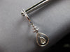 .83CT DIAMOND 18KT WHITE GOLD CLUSTER TEAR DROP DOUBLE SWIRL HANGING EARRINGS