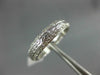 ANTIQUE .50CT DIAMOND 18K WHITE GOLD 3D FILIGREE ETERNITY ANNIVERSARY RING #1195
