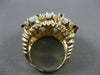 ANTIQUE LARGE 3.20CT AAA SAPPHIRE & OPAL 14KT YELLOW GOLD FILIGREE RING #22337