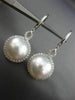 ESTATE LARGE .90CT DIAMOND & AAA SOUTH SEA PEARL 18K WHITE GOLD HANGING EARRINGS