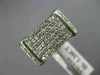 ESTATE WIDE 1.36CT DIAMOND 18KT WHITE GOLD 3D SQUARE PAVE ANNIVERSARY RING #478