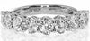 LARGE 1.64CT DIAMOND 18KT WHITE GOLD 3D 9 STONE SEMI ETERNITY SHARED PRONG RING