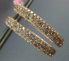LARGE 6.08CT PINK DIAMOND 18KT ROSE GOLD MULTI ROW INSIDE OUT 3D HOOP EARRINGS