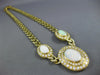 ESTATE EXTRA LARGE 73.9CT DIAMOND & AAA OPAL 18KT YELLOW GOLD OVAL HALO NECKLACE