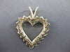 ESTATE 1.51CTW DIAMOND CLASSIC MEDIUM OPEN HEART 14KT YELLOW GOLD PENDANT #17570