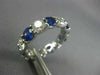 LARGE 8.95CT DIAMOND & AAA SAPPHIRE PLATINUM ETERNITY WEDDING ANNIVERSARY RING