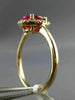 ESTATE 1.37CT DIAMOND & AAA RUBY 14KT ROSE GOLD 3D CLASSIC HALO ENGAGEMENT RING