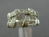 ESTATE WIDE .40CT ROUND DIAMOND 14KT WHITE GOLD 3D CRISS CROSS WOVEN FUN RING