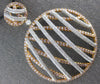 EXTRA LARGE 4.08CT WHITE & PINK DIAMOND 18KT WHITE ROSE GOLD CRISS CROSS PENDANT