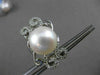 ESTATE .37CT DIAMOND & SOUTH SEA PEARL 18KT WHITE GOLD FILIGREE CLIP ON EARRINGS