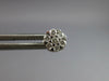 ESTATE SMALL .25CT DIAMOND 14KT WHITE GOLD 3D CLUSTER FLOWER STUD EARRINGS