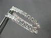 LARGE 4.35CT DIAMOND 18KT WHITE GOLD 3D ROUND INSIDE OUT HOOP HANGING EARRINGS