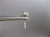 ESTATE LARGE .99CT DIAMOND 14KT WHITE GOLD 3D CLUSTER INVISIBLE STUD EARRINGS