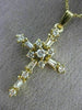 ESTATE LARGE 1.0CT ROUND & BAGUETTE DIAMOND 14KT YELLOW GOLD 3D PENDANT #20837